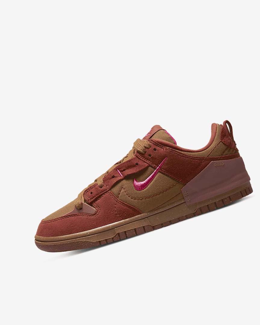 Nike Dunk Low Disrupt 2 Joggesko Dame Brune Oransje Rød Rosa | NO3182