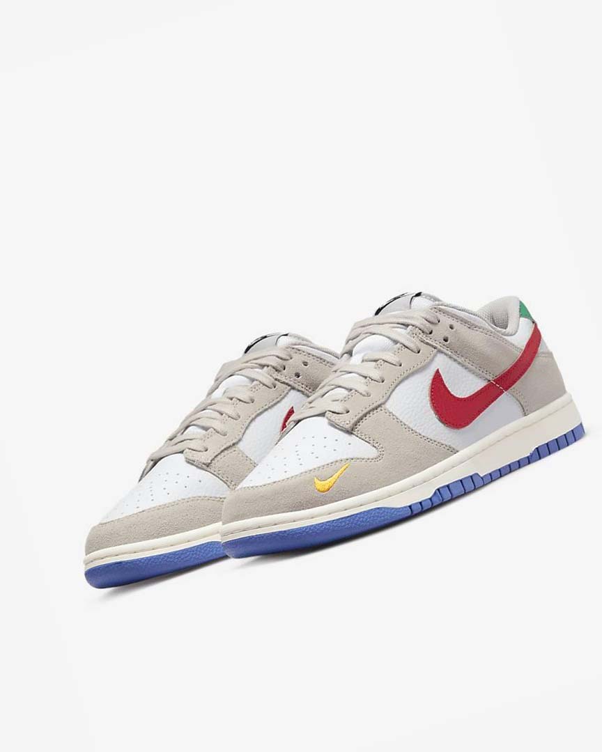 Nike Dunk Low Joggesko Herre Hvite Kongeblå Rød | NO2331