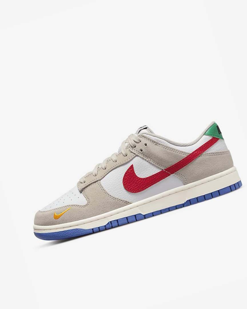 Nike Dunk Low Joggesko Herre Hvite Kongeblå Rød | NO2331