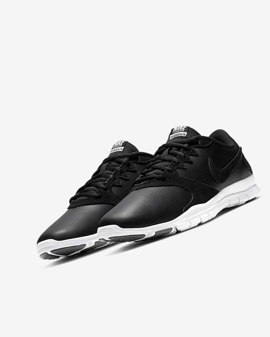 Nike Flex Essential TR Lær Treningssko Dame Svarte Hvite Lyse Rød Svarte | NO2677