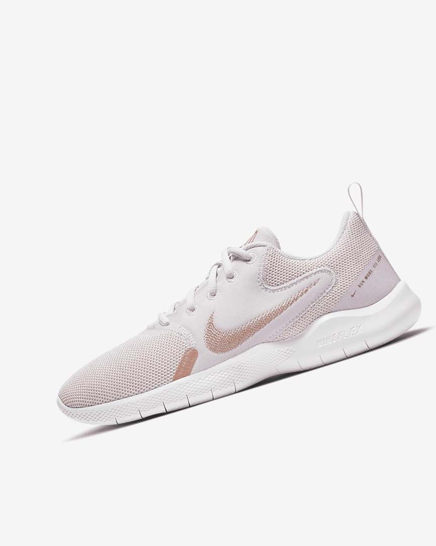 Nike Flex Experience Run 10 Løpesko Vei Dame Lyse Lilla Hvite Metal Rød Brune | NO4559