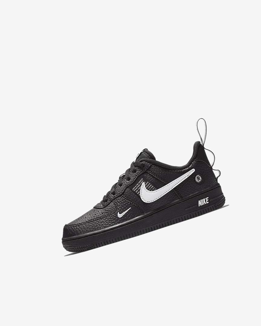 Nike Force 1 LV8 Utility Sko Jente Svarte Svarte Gul Hvite | NO2395