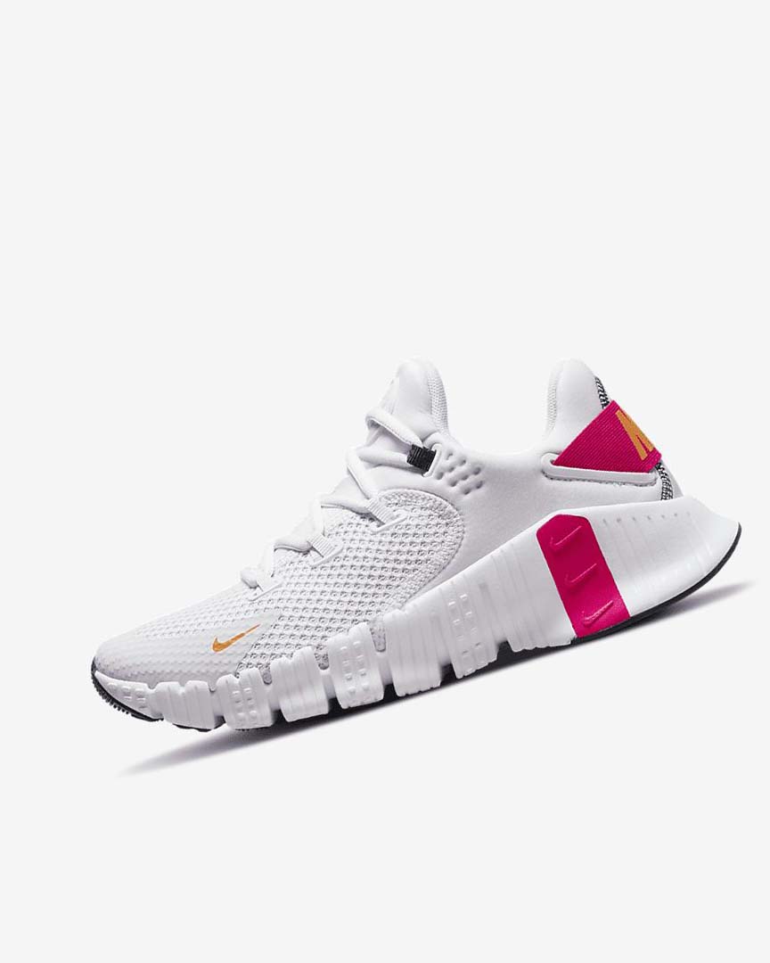 Nike Free Metcon 4 Treningssko Dame Rosa Hvite Dyp Gul | NO2738