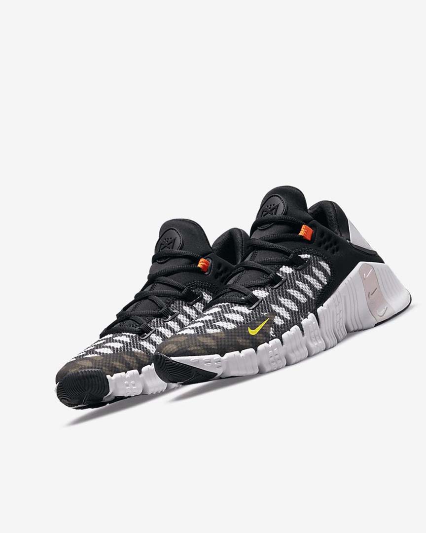 Nike Free Metcon 4 Treningssko Dame Svarte Hvite Blå Gul | NO2820