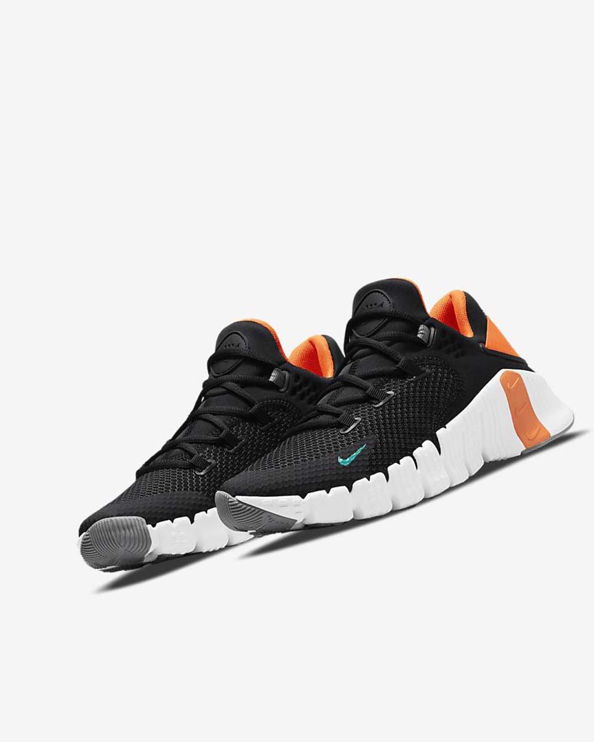 Nike Free Metcon 4 Treningssko Dame Svarte Oransje Hvite Turkis | NO4785