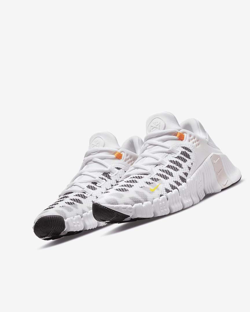 Nike Free Metcon 4 Treningssko Dame Svarte Hvite Blå Gul | NO4933