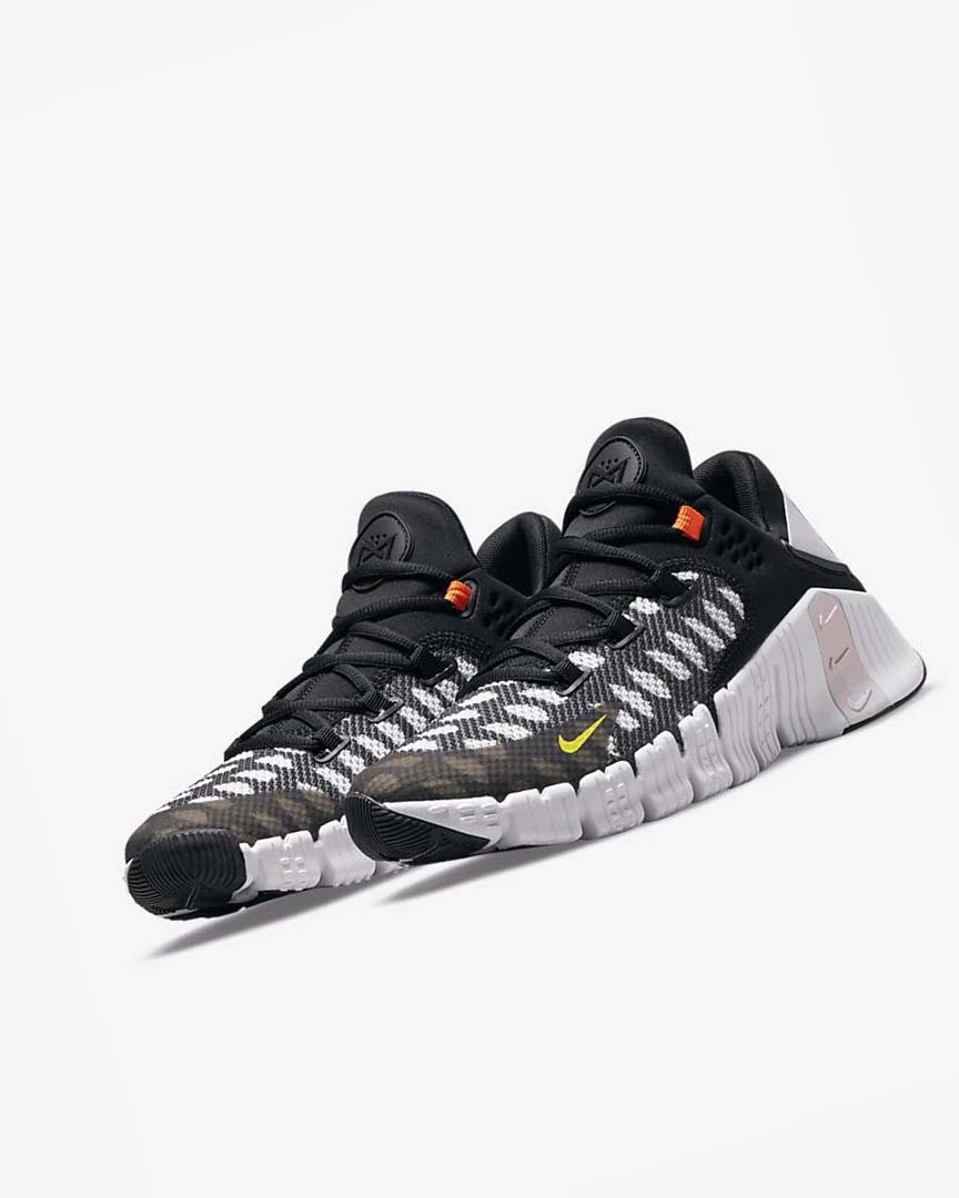 Nike Free Metcon 4 Treningssko Herre Svarte Hvite Blå Gul | NO5243