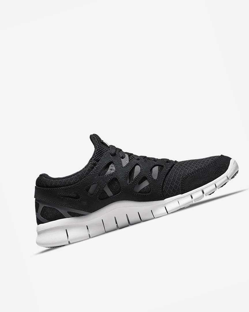 Nike Free Run 2 Løpesko Herre Svarte Mørke Grå Hvite | NO2721