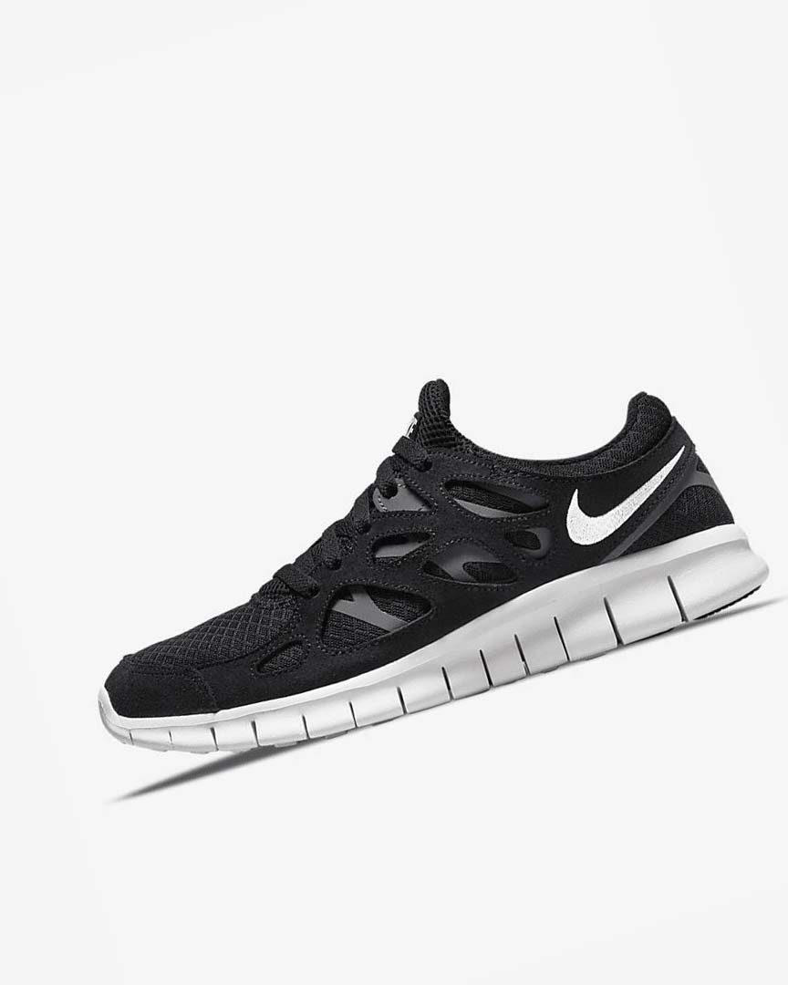 Nike Free Run 2 Løpesko Herre Svarte Mørke Grå Hvite | NO2721