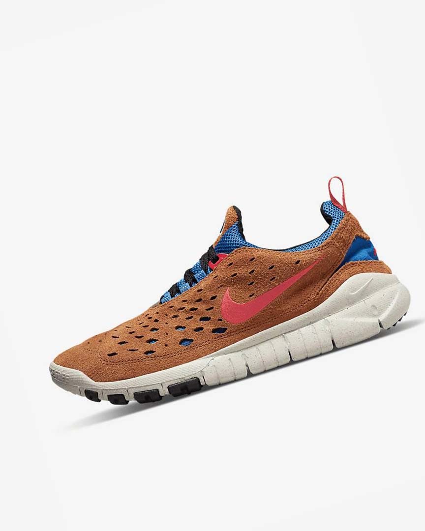 Nike Free Run Trail Løpesko Herre Blå Lyse Pisket Krem Rød | NO2345