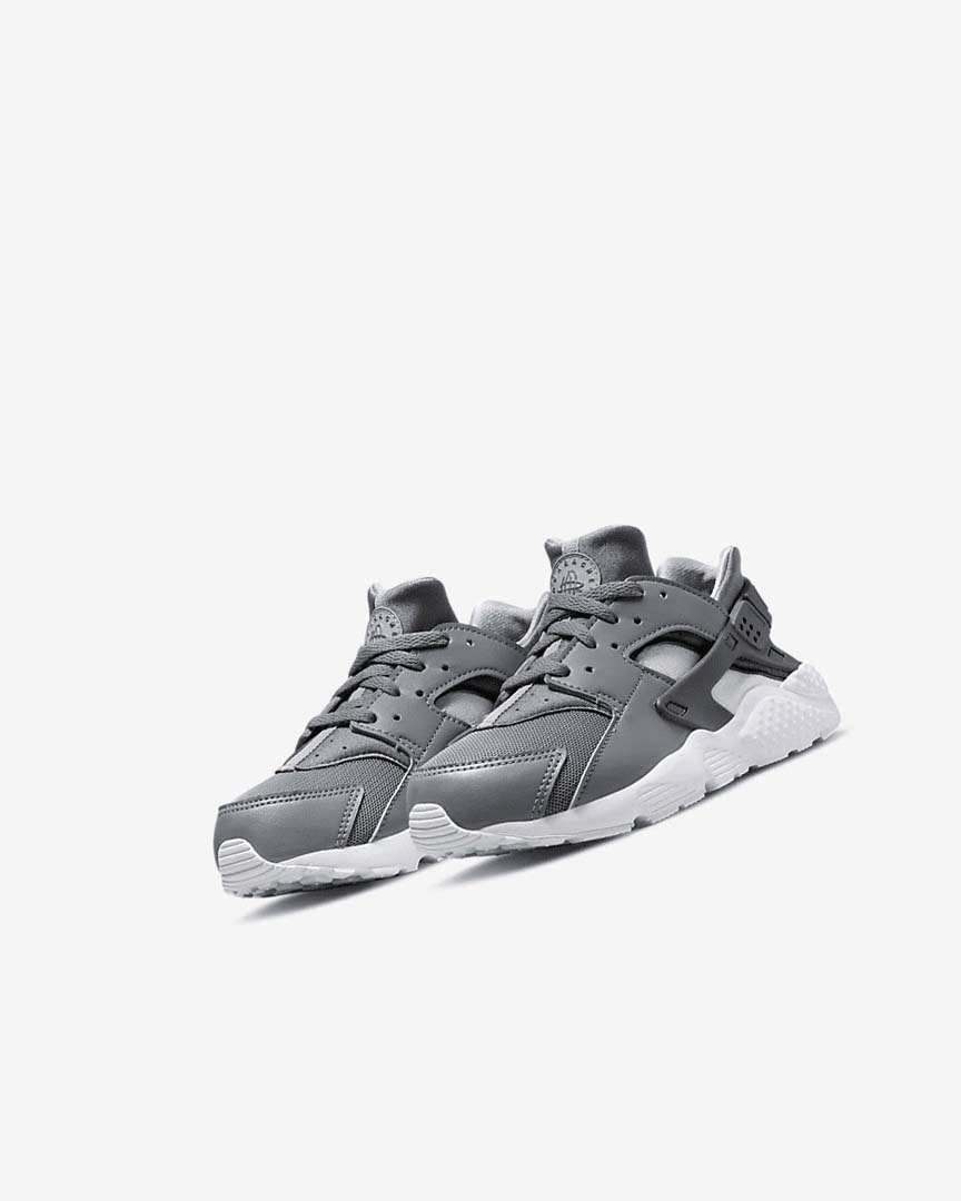 Nike Huarache Run Sko Jente Grå Grå Hvite Grå | NO5592