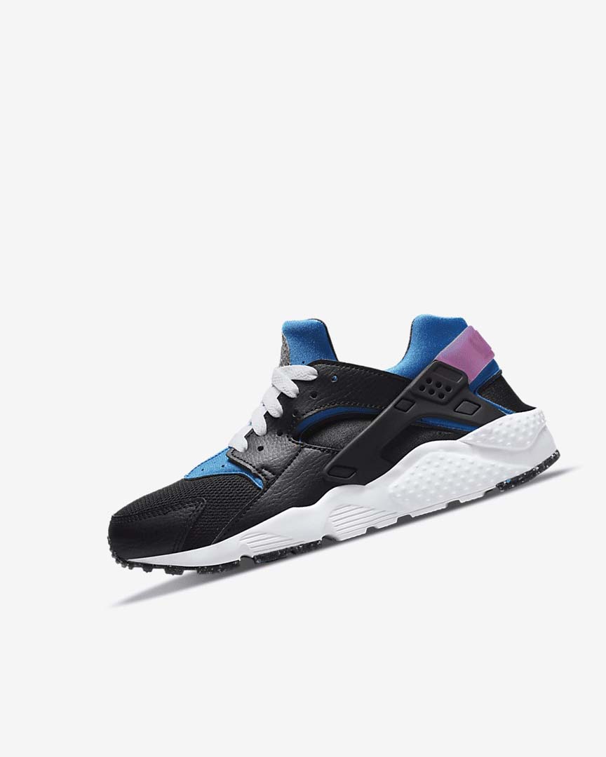 Nike Huarache Run Sko Jente Svarte Lyse Blå Rosa Mint | NO5495