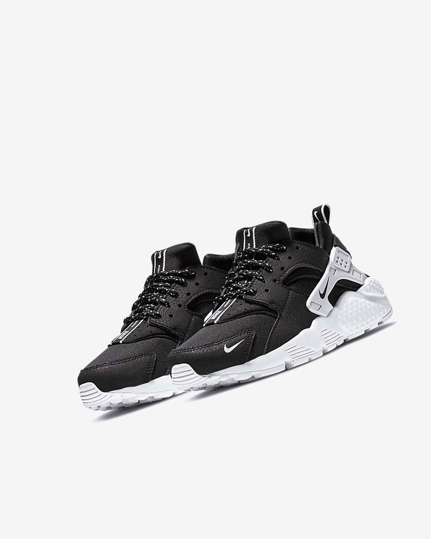 Nike Huarache SE Sko Jente Svarte Hvite Svarte | NO5040