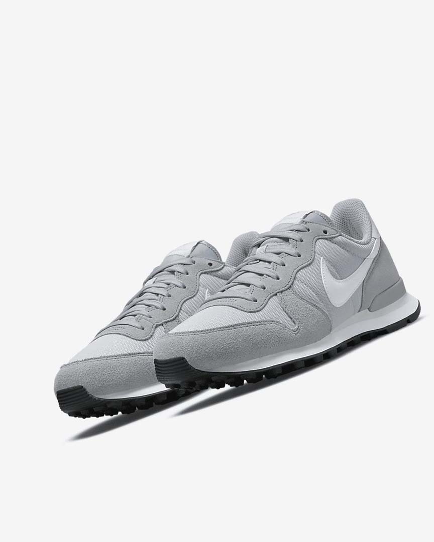 Nike Internationalist Joggesko Dame Grå Platina Svarte Hvite | NO5476