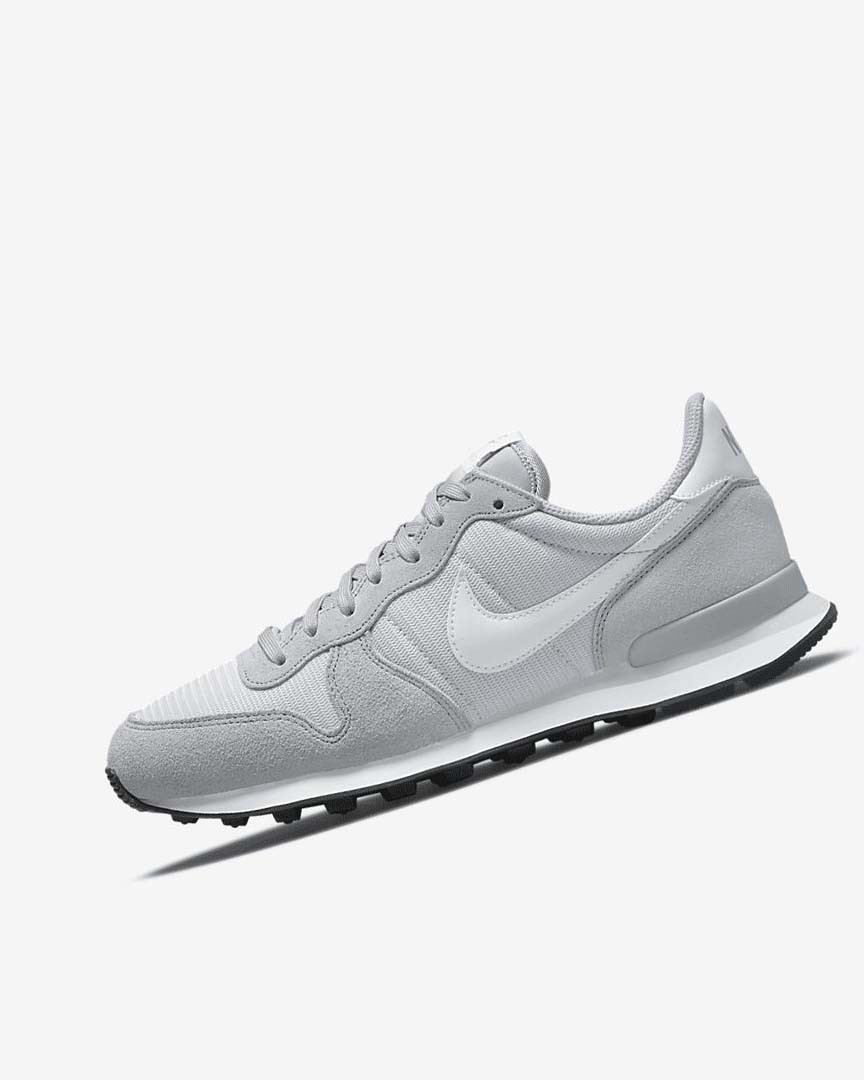 Nike Internationalist Joggesko Dame Grå Platina Svarte Hvite | NO5476