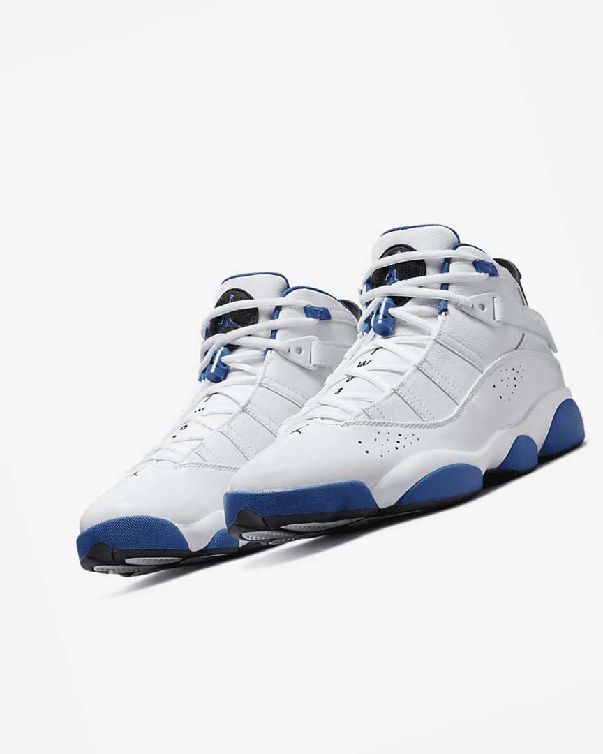 Nike Jordan 6 Rings Basketsko Herre Hvite Mørke Blå Hvite Svarte | NO2993