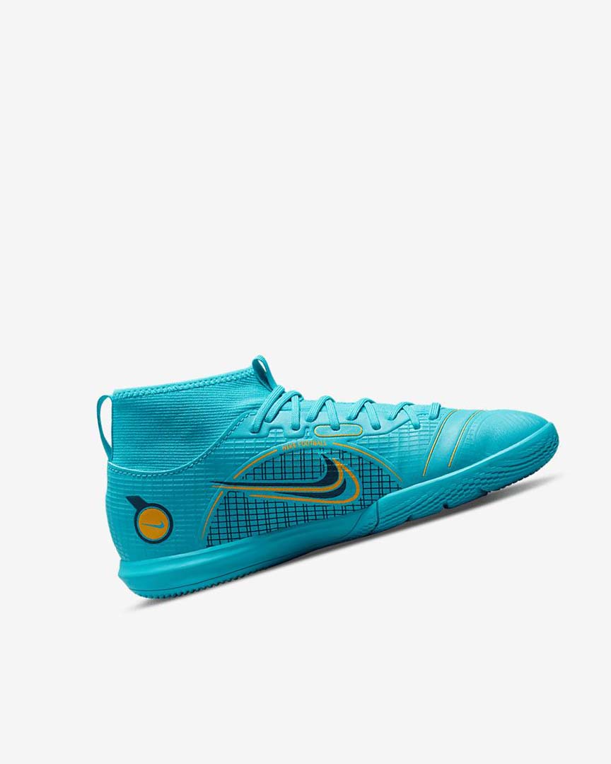 Nike Jr. Mercurial Superfly 8 Academy IC Fotballsko Jente Blå Oransje | NO5412