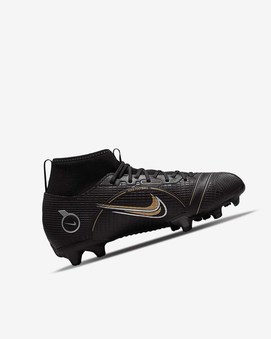 Nike Jr. Mercurial Superfly 8 Academy MG Fotballsko Jente Svarte Metal Sølv Grå Metal Gull | NO2436