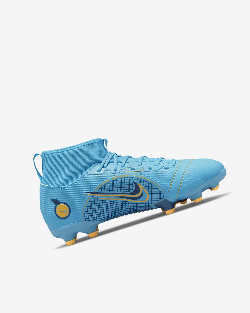 Nike Jr. Mercurial Superfly 8 Academy MG Fotballsko Jente Blå Oransje | NO2929