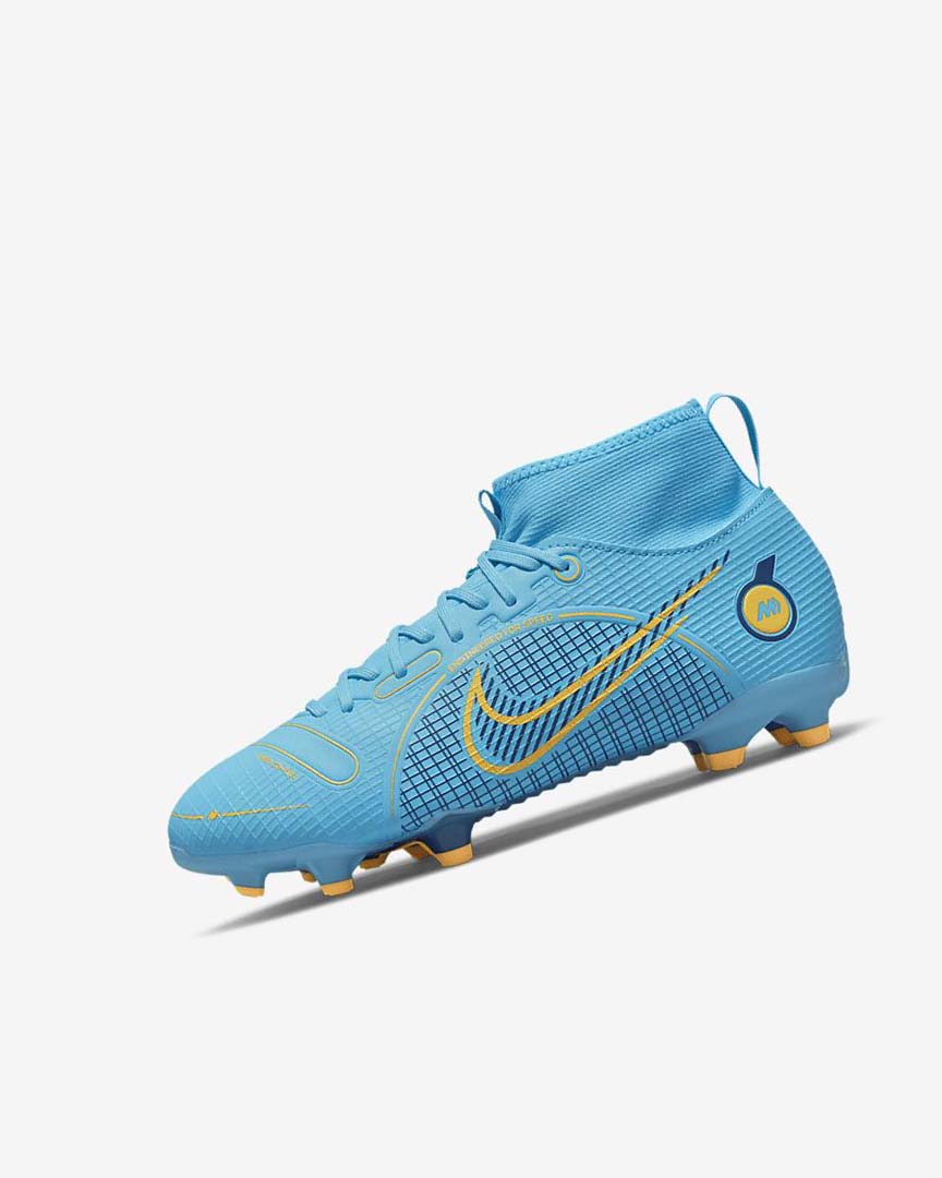 Nike Jr. Mercurial Superfly 8 Academy MG Fotballsko Jente Blå Oransje | NO2929