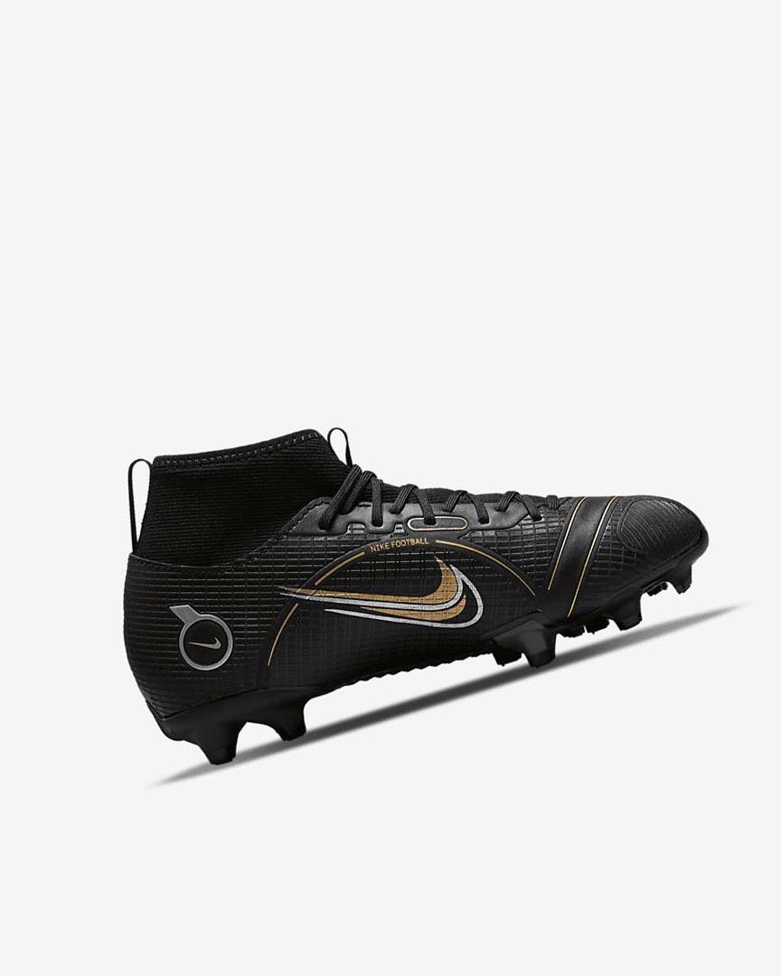 Nike Jr. Mercurial Superfly 8 Academy MG Fotballsko Gutt Svarte Metal Sølv Grå Metal Gull | NO5320