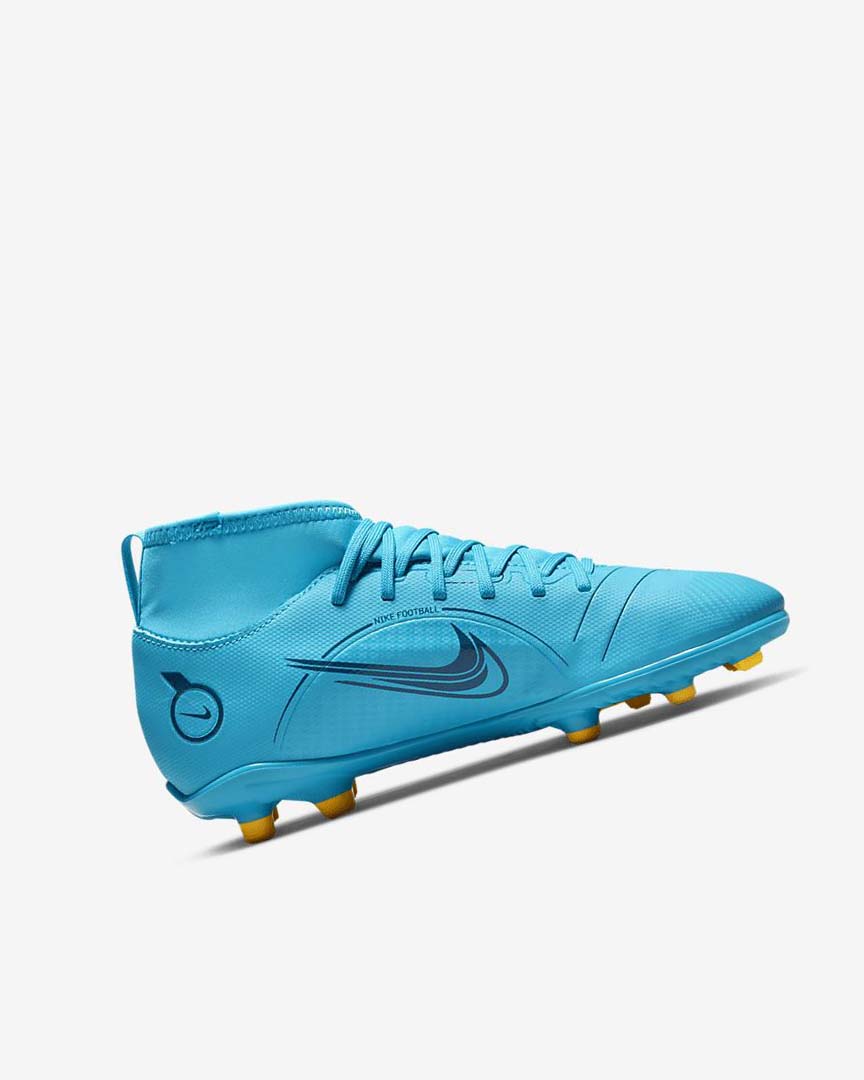 Nike Jr. Mercurial Superfly 8 Club MG Fotballsko Gutt Blå Oransje | NO5515