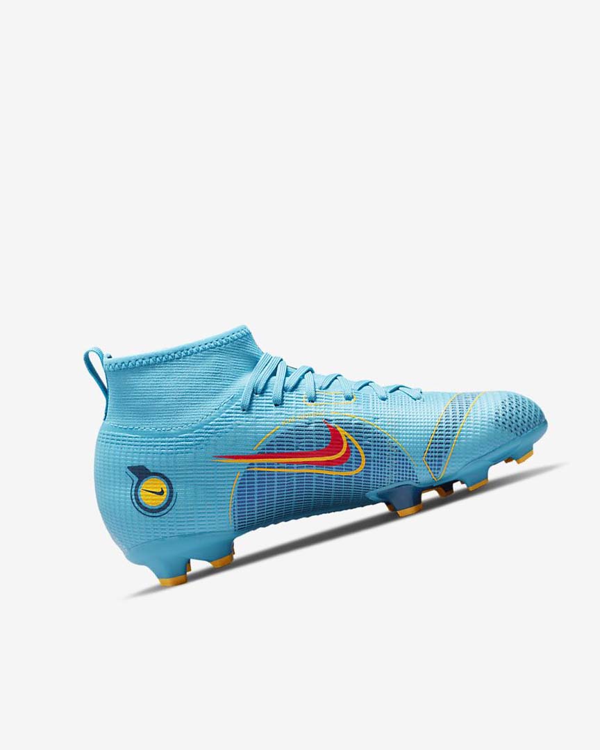 Nike Jr. Mercurial Superfly 8 Pro FG Fotballsko Gutt Blå Oransje | NO2874