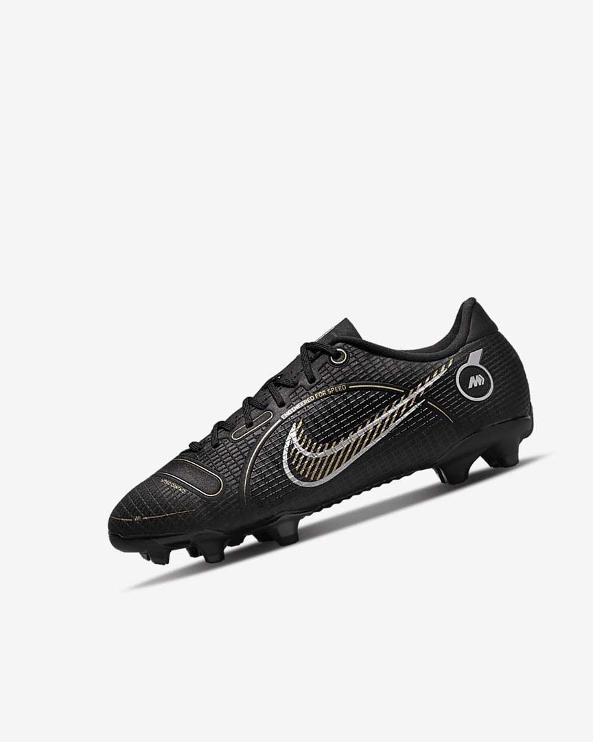 Nike Jr. Mercurial Vapor 14 Academy MG Fotballsko Gutt Svarte Metal Sølv Grå Metal Gull | NO4560