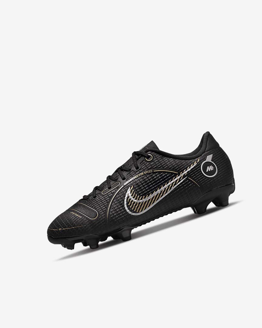 Nike Jr. Mercurial Vapor 14 Academy MG Fotballsko Jente Svarte Metal Sølv Grå Metal Gull | NO5004