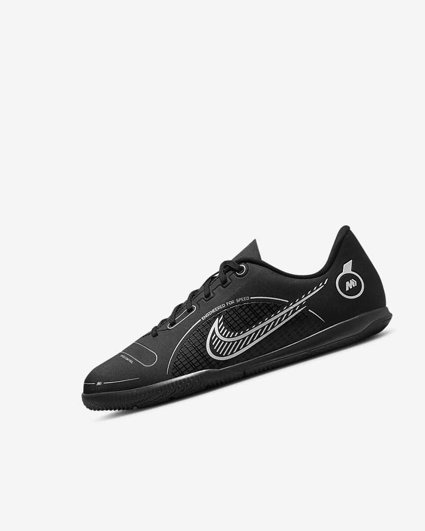 Nike Jr. Mercurial Vapor 14 Club IC Fotballsko Gutt Svarte Grå Metal Sølv | NO2284