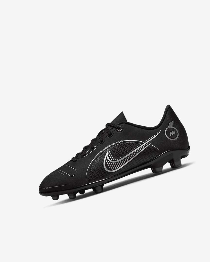 Nike Jr. Mercurial Vapor 14 Club MG Fotballsko Jente Svarte Grå Metal Sølv | NO4512