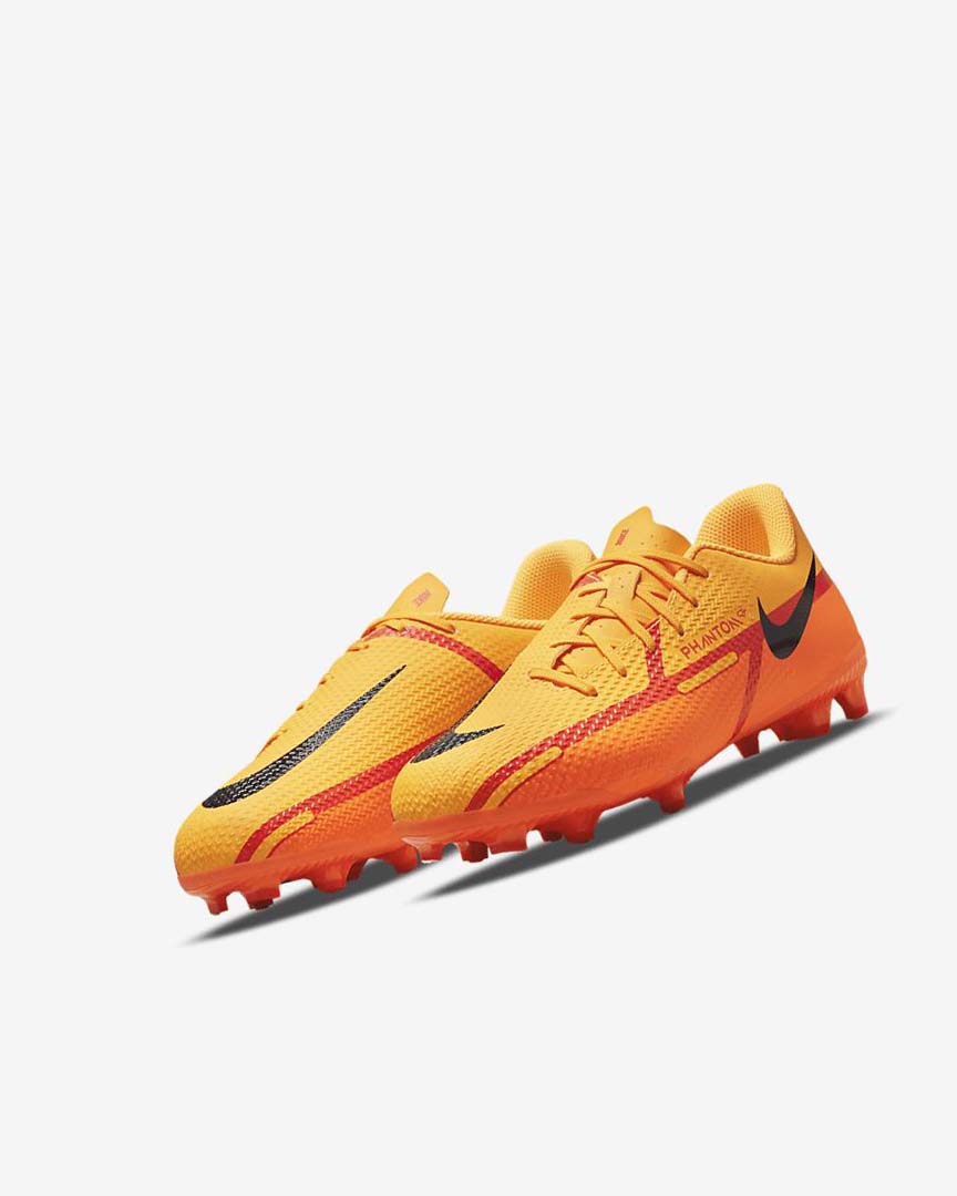 Nike Jr. Phantom GT2 Academy MG Fotballsko Jente Oransje Oransje Lyse Rød Svarte | NO2601