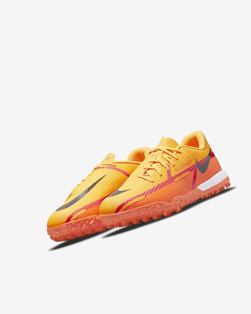 Nike Jr. Phantom GT2 Academy TF Fotballsko Gutt Oransje Oransje Lyse Rød Svarte | NO5286