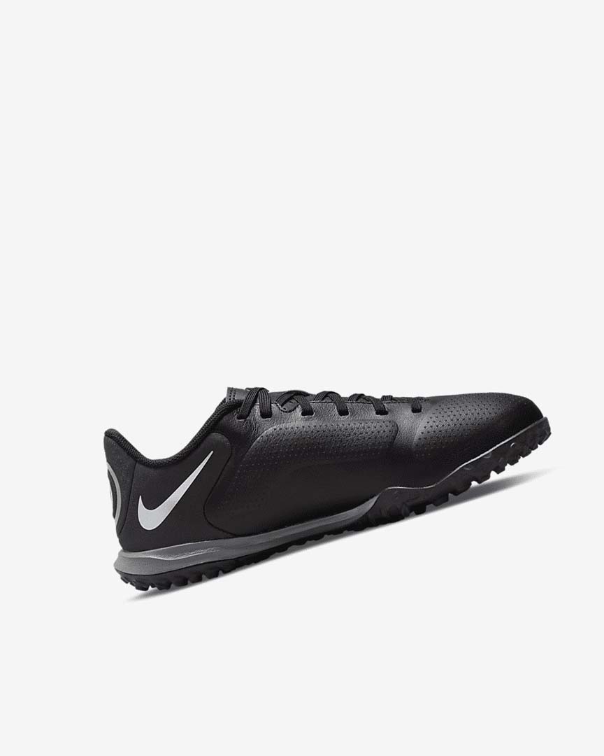 Nike Jr. Tiempo Legend 9 Academy TF Fotballsko Jente Svarte Mørke Grå Metal Gull Svarte | NO3100