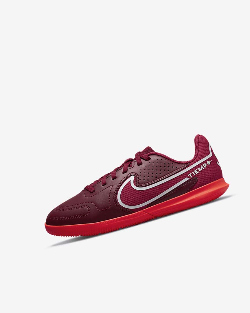 Nike Jr. Tiempo Legend 9 Club IC Fotballsko Jente Rød Lyse Rød | NO2552