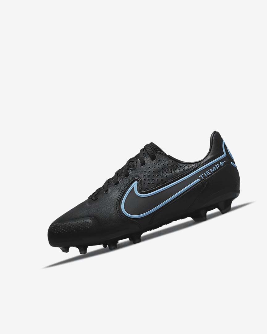 Nike Jr. Tiempo Legend 9 Pro FG Fotballsko Gutt Svarte Grå Svarte | NO2728