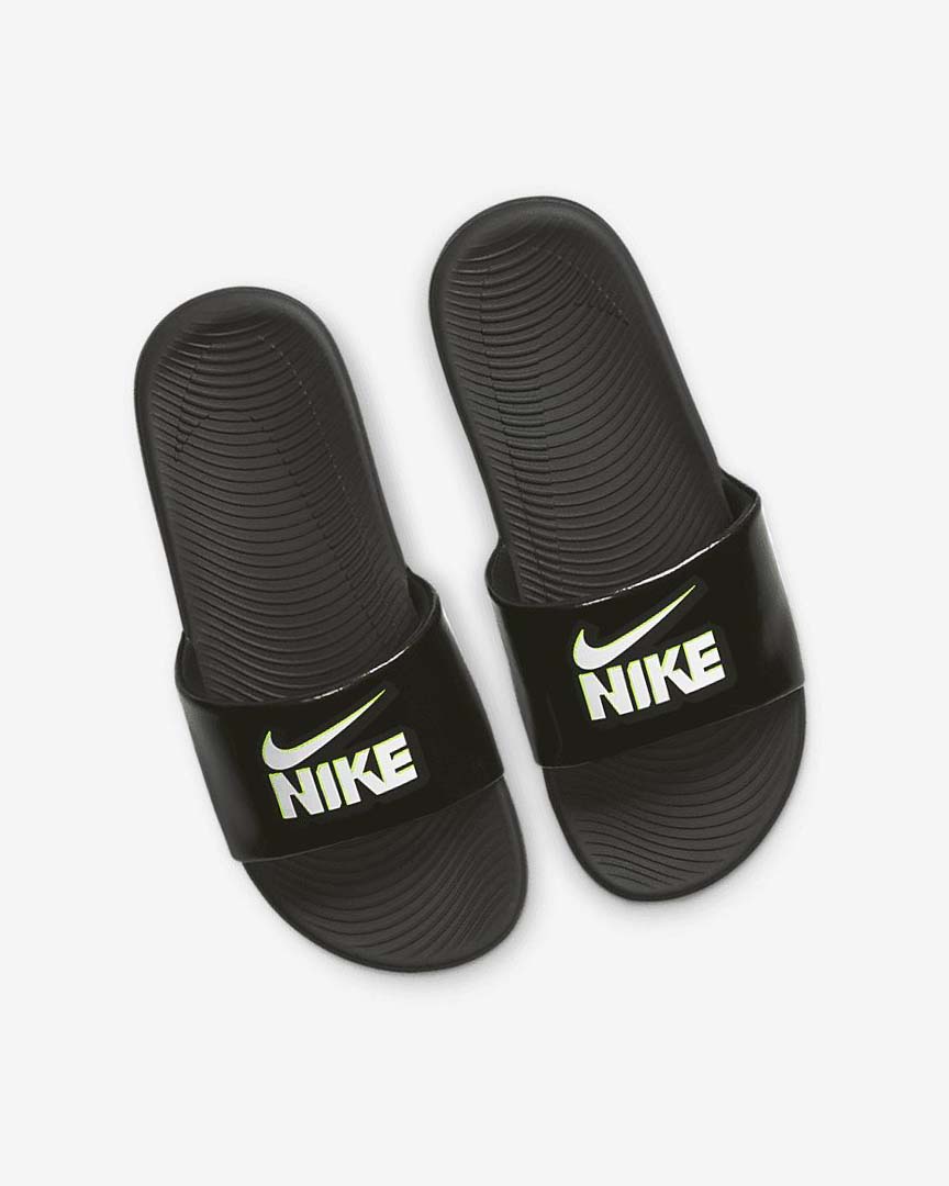 Nike Kawa Badesandaler Gutt Svarte Hvite | NO4593