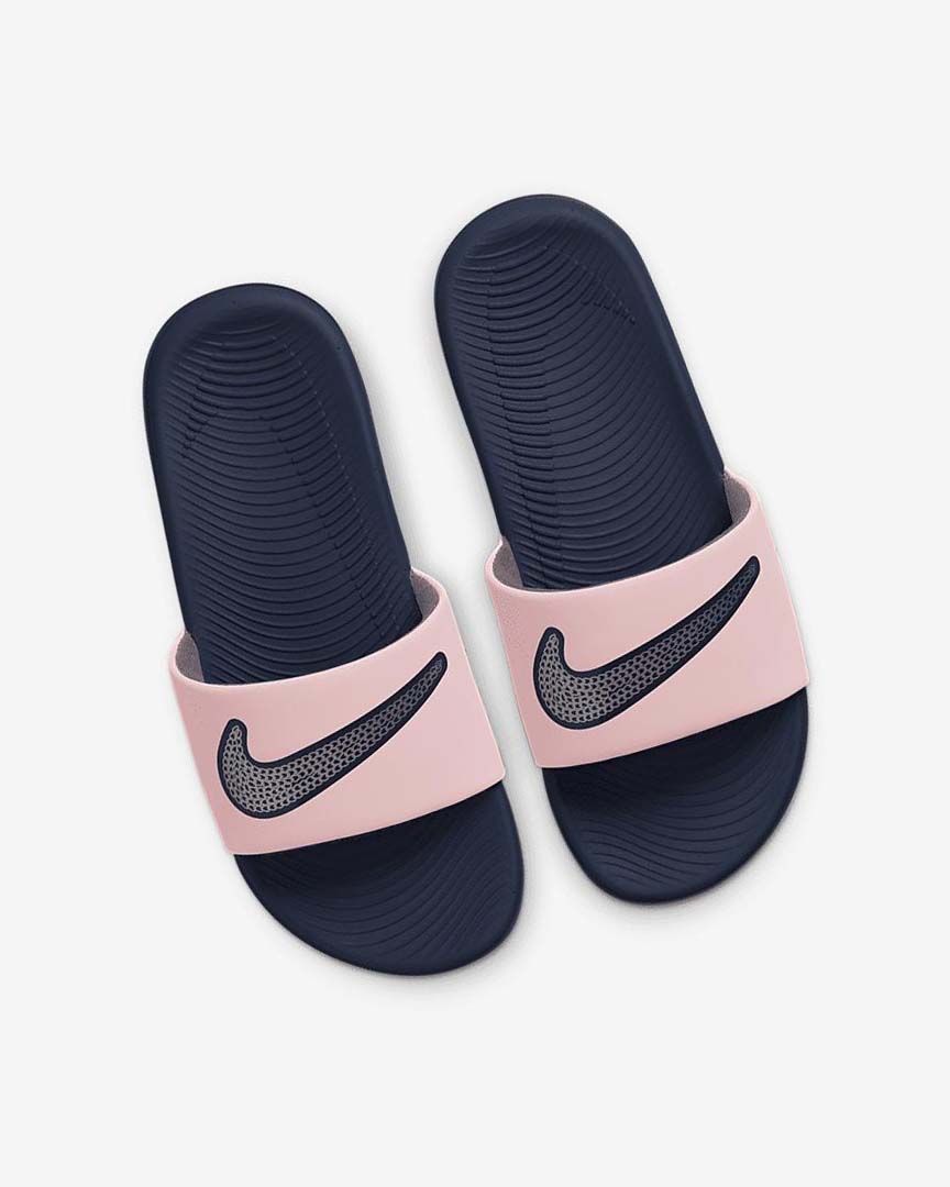 Nike Kawa SE Badesandaler Gutt Rosa Marineblå Metal Sølv | NO4778