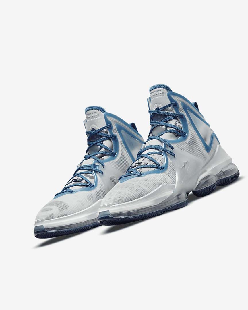 Nike LeBron 19 Basketsko Dame Hvite Blå Blå | NO2650