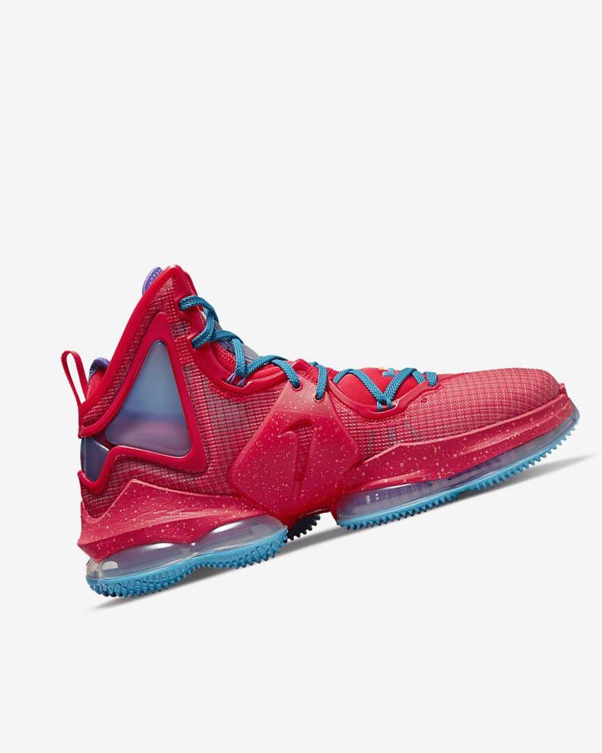 Nike LeBron 19 Basketsko Dame Rød Blå Lilla Rød | NO2685