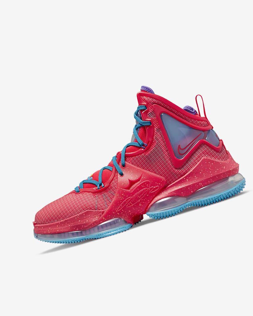 Nike LeBron 19 Basketsko Dame Rød Blå Lilla Rød | NO2685