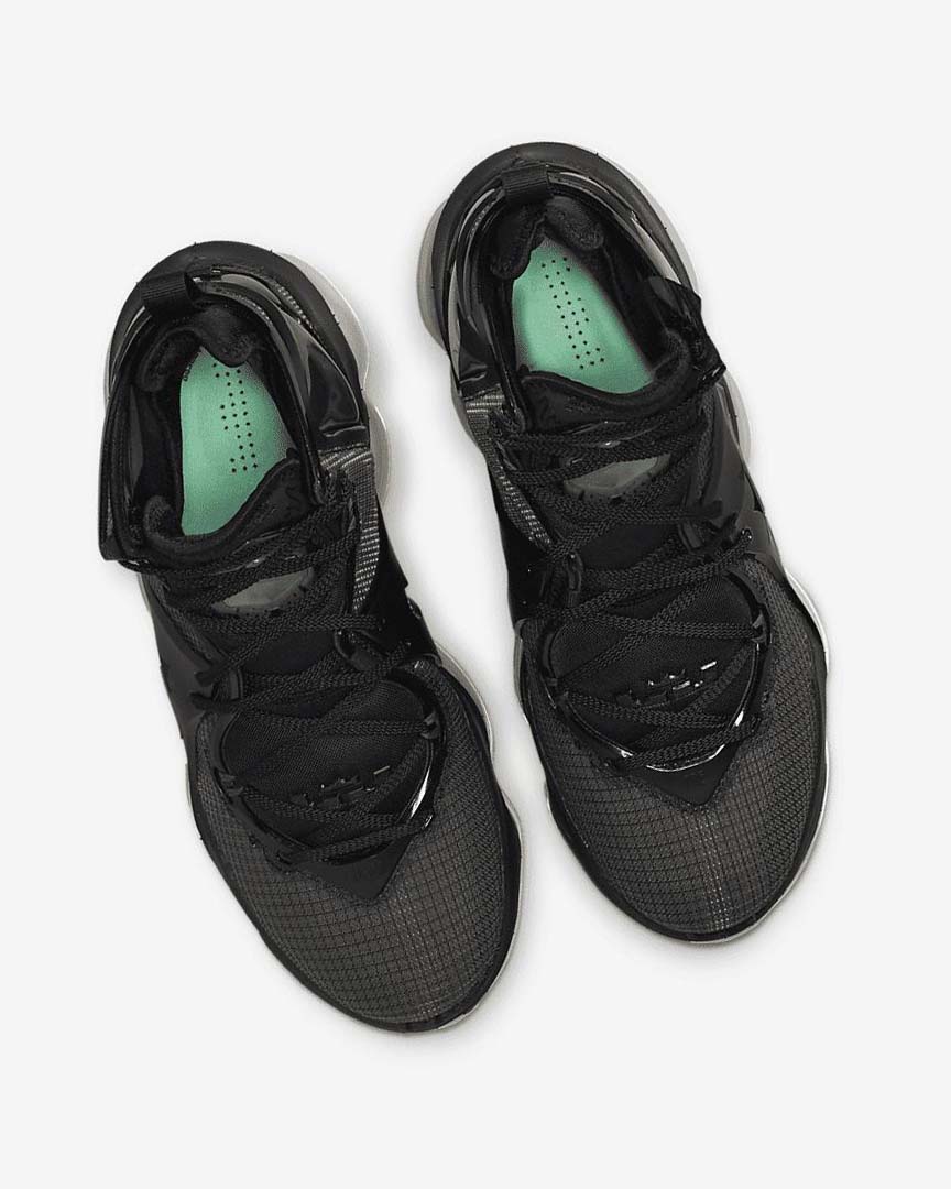 Nike LeBron 19 Basketsko Dame Svarte Mørke Grå Grønn | NO2268