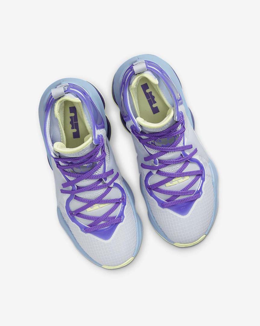 Nike LeBron 19 Basketsko Gutt Blå Lilla | NO2887