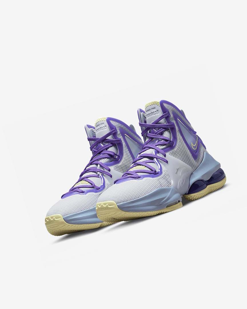 Nike LeBron 19 Basketsko Gutt Blå Lilla | NO2887