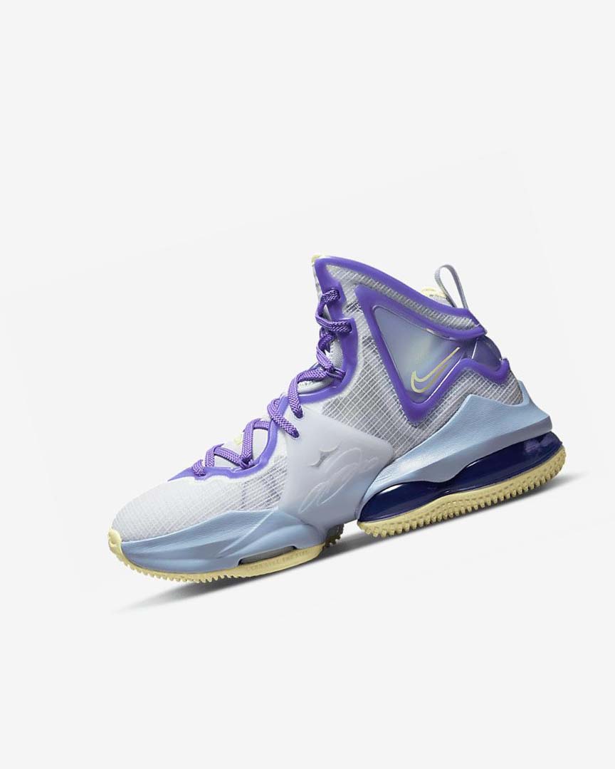 Nike LeBron 19 Basketsko Gutt Blå Lilla | NO2887