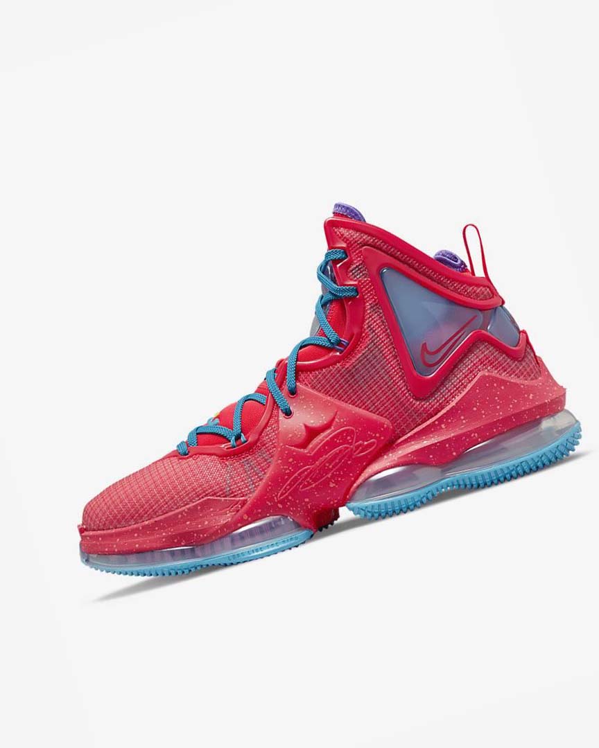 Nike LeBron 19 Basketsko Herre Rød Blå Lilla Rød | NO2656