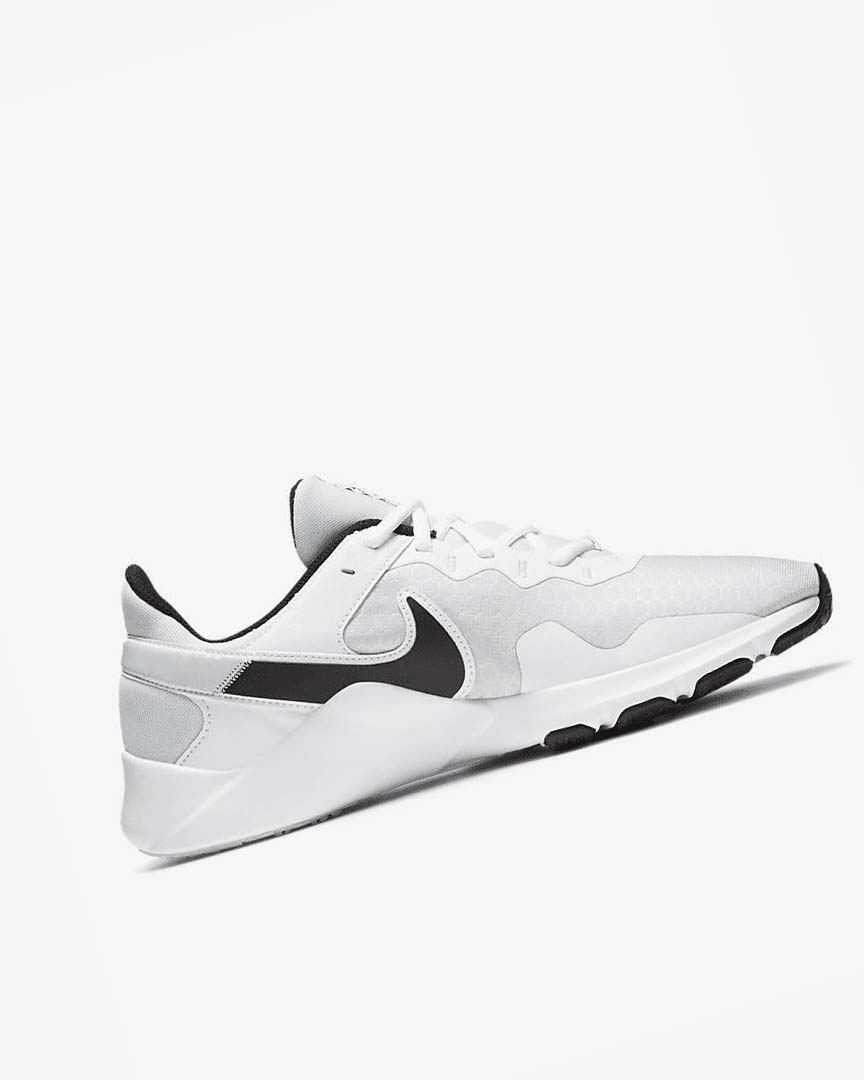 Nike Legend Essential 2 Treningssko Herre Platina Hvite Svarte | NO2636