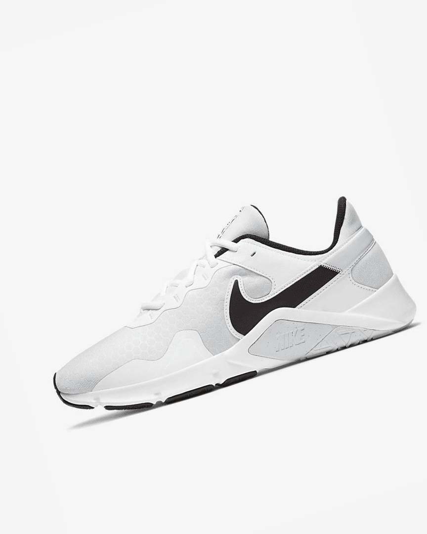 Nike Legend Essential 2 Treningssko Herre Platina Hvite Svarte | NO2636