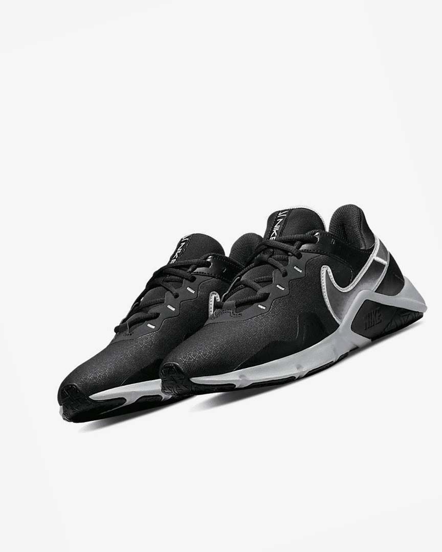 Nike Legend Essential 2 Treningssko Herre Svarte Metal Sølv Metal Grå | NO3179