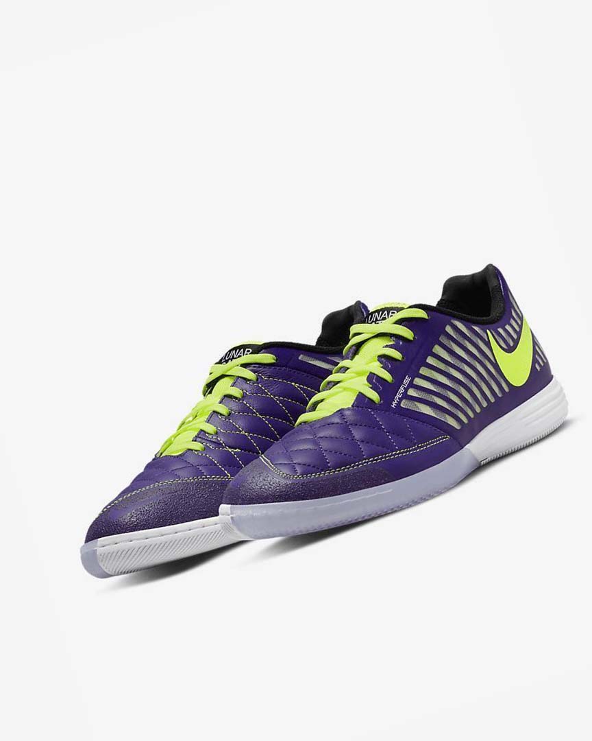 Nike Lunar Gato II IC Fotballsko Herre Lilla Svarte Hvite | NO2305